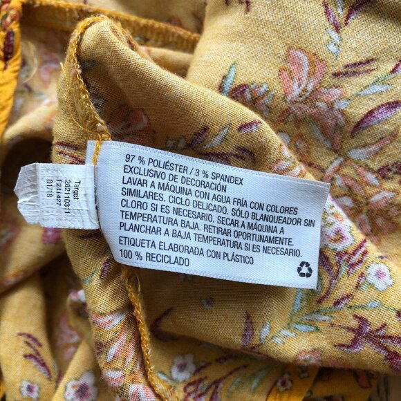 xhilaration Floral Spaghetti Strap V-Neck Mini Dress Medium - Picture 8 of 8